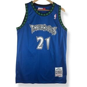 Mitchell & Ness Kevin Garnett Timberwolves‎ Trees Swingman Jersey Size Large Y2K